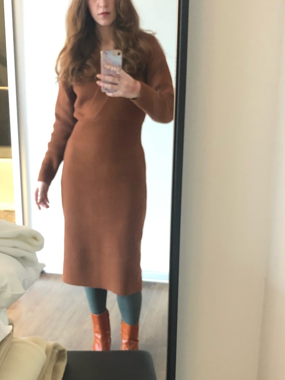 Modern Citizen, Rusty Caramel Sweater Dress, S